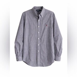 Ralph Lauren Men's Navy Checkered Button Down Shirt